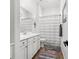 Bathroom featuring an enclosed shower/tub and a single sink at 746 Purple Knoll Walk, Henderson, NV 89011