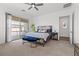 Bright main bedroom with a private balcony and natural light at 746 Purple Knoll Walk, Henderson, NV 89011