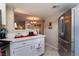 Bright kitchen with a stainless steel refrigerator and open counter space at 8455 W Sahara Ave # 287, Las Vegas, NV 89117