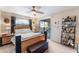Cozy bedroom featuring sliding glass doors to a balcony at 8455 W Sahara Ave # 287, Las Vegas, NV 89117