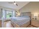 Comfortable bedroom with a bay window, soothing color palette, and natural light at 8513 Glenmount Dr, Las Vegas, NV 89134