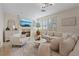 Cozy living room with fireplace, plush seating, and shuttered windows at 1508 Sun Copper Dr, Las Vegas, NV 89117