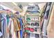 Walk-in closet with shelves, hanging racks, and organized storage solutions for clothing and accessories at 2744 Ironside Dr, Las Vegas, NV 89108