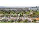 Gorgeous aerial view of a neighborhood on a golf course with mature trees, set against the Las Vegas skyline at 3177 Bel Air Dr, Las Vegas, NV 89109