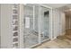 Sliding glass door opens onto a gravel atrium with decorative lighting at 3177 Bel Air Dr, Las Vegas, NV 89109