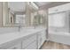 Bright bathroom features double sinks and lots of counter space at 42 Megan Dr, Henderson, NV 89074