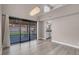 Dining area with sliding glass doors leading to the patio and backyard, adjacent to the kitchen at 42 Megan Dr, Henderson, NV 89074