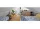 Unique attic bedroom featuring white walls, parquet floors, and bright, inviting decor at 4578 Yellow Pine Ave, Mount Charleston, NV 89124