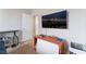 Bedroom featuring a flatscreen TV, carpet, and a closet at 4817 Friar Ln, Las Vegas, NV 89130