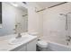 Bathroom with a tub and shower combo, a single sink vanity, and ample storage space at 4869 S Torrey Pines Dr # 101, Las Vegas, NV 89103