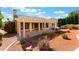 Spacious backyard patio with ample sunlight, desert landscaping, and architectural details at 5029 Pacific Grove Dr, Las Vegas, NV 89130