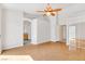 Bedroom with hardwood floors, a ceiling fan, and access to walk-in closet at 8912 Galena Crossing St, Las Vegas, NV 89123