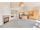 Spacious kitchen opens to living area, with stainless appliances and a breakfast bar at 8912 Galena Crossing St, Las Vegas, NV 89123