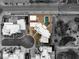 Overhead view of a custom home highlighting its unique layout, pool, landscaping, and desert setting at 9780 Solar Ave, Las Vegas, NV 89149