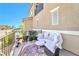 Comfortable patio space with stylish seating and neighborhood view at 12126 Azure Gate Rd # 1, Las Vegas, NV 89183