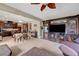 Inviting living area with a built-in entertainment center, open to the kitchen and dining space at 1547 Harwood Ave, Henderson, NV 89012