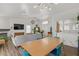 Bright living room featuring modern decor, a cozy fireplace, and stylish furnishings at 1830 Ginger Blossom Ave, North Las Vegas, NV 89031
