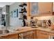 Close-up of kitchen area featuring stainless steel appliances and granite countertops at 222 Karen Ave # 1804, Las Vegas, NV 89109