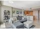 Open-concept living space combining a living room, dining area, and kitchen at 222 Karen Ave # 1804, Las Vegas, NV 89109