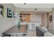 Open-concept living space includes a modern kitchen, dining area, and living room at 222 Karen Ave # 1804, Las Vegas, NV 89109