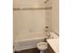 Clean bathroom with tiled walls, showerhead, and modern fixtures at 230 Mission Catalina Ln # 204, Las Vegas, NV 89107