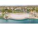 Gorgeous neighborhood lakefront beach with beautiful sand, umbrellas and easy access to the water at 2608 Sun Reef Rd, Las Vegas, NV 89128