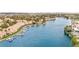Community view of homes, docks, and boats in a lakefront neighborhood at 2608 Sun Reef Rd, Las Vegas, NV 89128