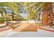Secluded backyard featuring landscaping and brick accents at 2608 Sun Reef Rd, Las Vegas, NV 89128