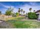 Large backyard with palm trees and ample space at 3100 Garehime St, Las Vegas, NV 89108