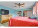 Comfortable bedroom with closet, ceiling fan, and natural light at 3100 Garehime St, Las Vegas, NV 89108