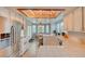 Bright kitchen featuring stainless steel appliances, white cabinetry, and tiled counters; a chef's delight! at 4517 Inez Dr, Las Vegas, NV 89130