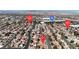 Overhead shot pinpointing the property location with nearby streets and highway (I-11) shown at 6509 Old Oxford Ave, Las Vegas, NV 89108