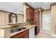Stylish kitchen with granite countertops open to living space at 9000 Las Vegas Blvd # 2243, Las Vegas, NV 89123