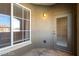 This outdoor patio boasts tiled floors, neutral walls, and views to the exterior through sliding glass doors at 9000 Las Vegas Blvd # 2243, Las Vegas, NV 89123