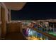 Night view from balcony showcasing lights, cityscape, and attractions at 125 E Harmon Ave # 2220, Las Vegas, NV 89109