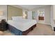 Comfortable bedroom features a large bed and a nightstand at 125 E Harmon Ave # 2220, Las Vegas, NV 89109