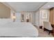 Cozy bedroom featuring a desk area and connecting bathroom at 125 E Harmon Ave # 2220, Las Vegas, NV 89109