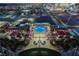 Aerial view of community pool, showcasing manicured outdoor lounge area and amenities at 200 W Sahara Ave # 1810, Las Vegas, NV 89102