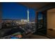 Enjoy Las Vegas Strip views from this balcony; see iconic landmarks and city lights at 200 W Sahara Ave # 1810, Las Vegas, NV 89102