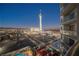 Spectacular city view from high-rise, featuring iconic tower and the vibrant Las Vegas skyline at 200 W Sahara Ave # 1810, Las Vegas, NV 89102