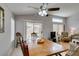 Open concept dining room area featuring bright natural light and neutral color palette at 2105 High Mesa Dr, Henderson, NV 89012