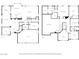 This illustrative floor plan showcases the layout of both floors, detailing living spaces, bedrooms, and bathrooms of the home's design at 6971 Cedar Basin Ave, Las Vegas, NV 89142