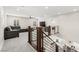 Living Room featuring a gray couch, ceiling fan, and a flat screen tv at 10101 Heron Lake Ave, Las Vegas, NV 89178