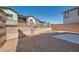The backyard features a gravel area, with a privacy wall at 1129 Paradise Vista Dr, Henderson, NV 89002
