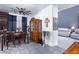 Warm and inviting dining room with wood accents, seating for four, and stylish decor at 1142 Teal Point Dr, Henderson, NV 89074