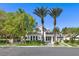 Charming single-story home boasts manicured landscaping, a symmetrical facade and a private gated entryway at 1309 Reisling Ct, Las Vegas, NV 89144