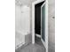 Contemporary bathroom with a marble shower and modern door at 1309 Reisling Ct, Las Vegas, NV 89144