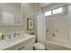 Bright bathroom featuring a vanity and shower at 1372 Couperin Dr, Henderson, NV 89052