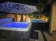 Enjoy a relaxing evening in these backyard spas with custom stone surround and ambient lighting at 1776 Gentle Brook St, North Las Vegas, NV 89084