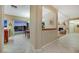 View from hall into dining room with table, chairs, slider, and view of the living room at 1960 Oliver Springs St, Henderson, NV 89052